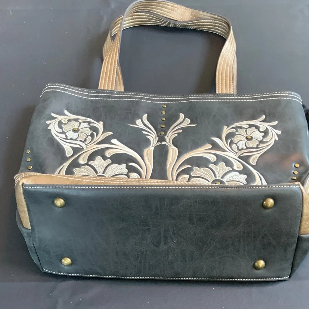 Justin Western Floral Concealed Carry Tote Shoulder Handbag